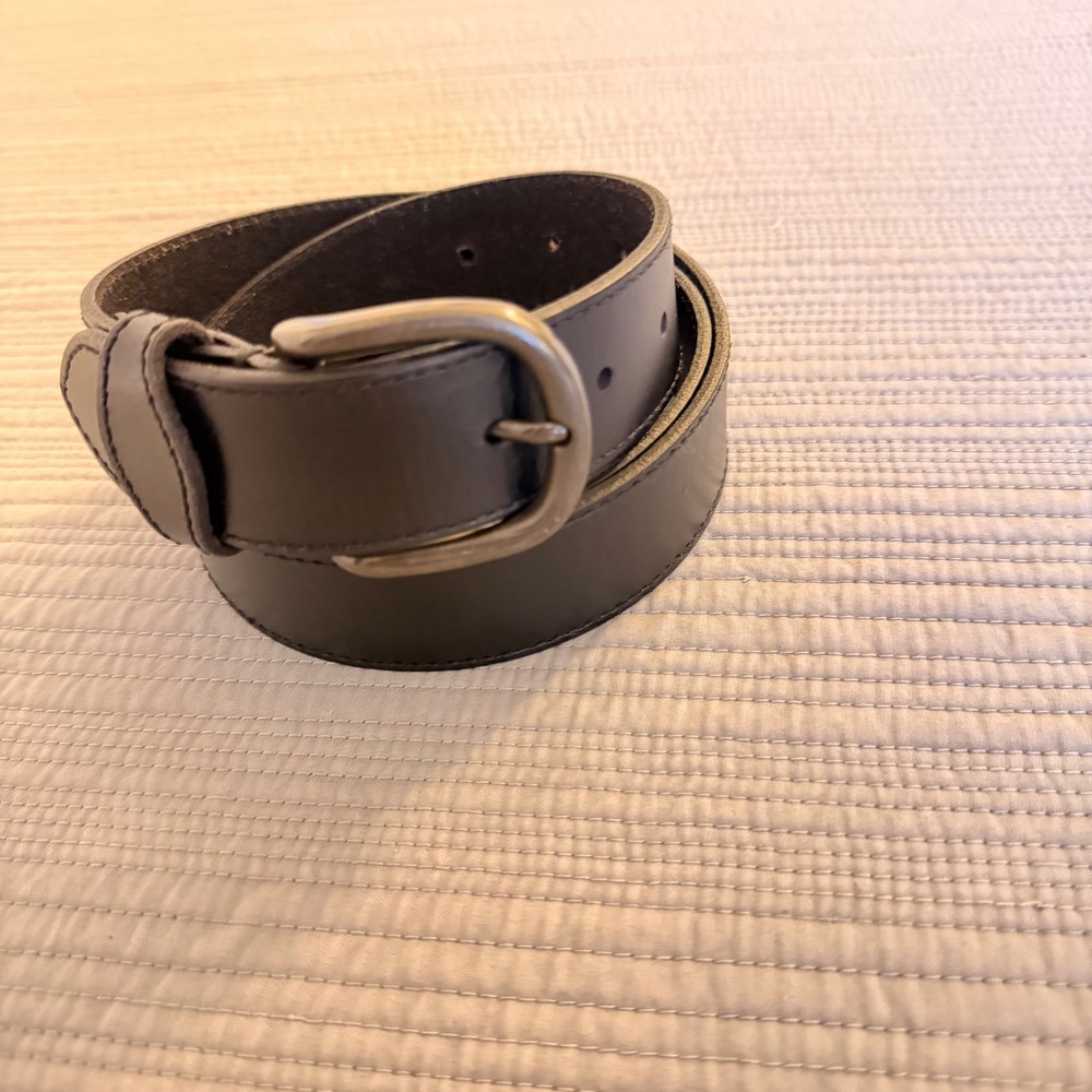 Frye Mens Black Genuine Leather Belt DC1375 XL Metal Buckle Classic Casual